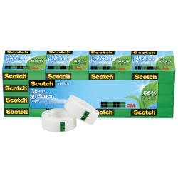 Scotch Greener Magic Tape, Invisible, 3/4 in x 900 in, 16 Tape Rolls, Clear, Home Office and School Supplies