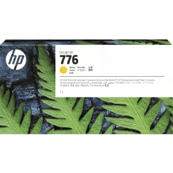 HP 776 DesignJet High-Yield Yellow Ink Cartridge, 1XB08A