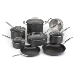 Cuisinart Chef's Classic Anodized Titanium Nonstick 13-Piece Cookware Set, Black