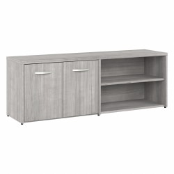 Bush® Business Furniture Studio A Low Storage Cabinet With Doors And Shelves, Platinum Gray, Standard Delivery