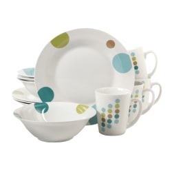 Gibson Home Retro Specks 12-Piece Dinnerware Set, Multicolor