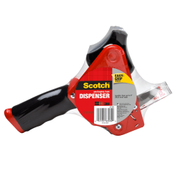 Scotch® Packing Tape Dispenser With Retractable Blade, Red