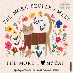 2026 Willow Creek Press Humor & Comics Monthly Wall Calendar, 12" x 12", Every Home Needs a Cat, January To December, 56356