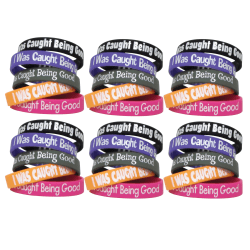 Teacher Created Materials I Was Caught Being Good Wristbands, 10 Wristbands Per Pack, Set Of 6 Packs