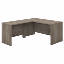 Bush Business Furniture Studio C 60"W L-Shaped Corner Desk With Return, Modern Hickory, Standard Delivery