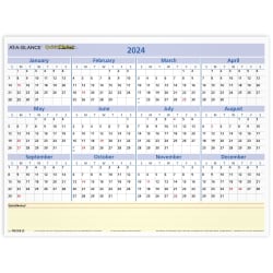 2024 AT-A-GLANCE® QuickNotes Reversible Erasable Monthly/Yearly Wall Calendar, 16" x 12", January to December 2024, PM550B28