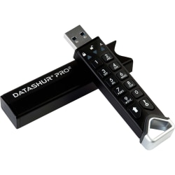 iStorage datAshur PRO2 16 GB | Secure Flash Drive | FIPS 140-2 Level 3 Certified | Password protected | Dust/Water-Resistant | IS-FL-DP2-256-16 - 16 GB - USB 3.2 (Gen 1) Type A - 168 MB/s Read Speed - 116 MB/s Write Speed - Black - 256-bit AES