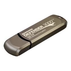 Kanguru Encrypted Defender 3000 - USB flash drive - encrypted - FIPS 140-2 Level 3 - 64 GB - USB 3.2 Gen 1 - TAA Compliant