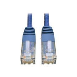Tripp Lite Cat6 Gigabit Molded Patch Cable RJ45 M/M 550MHz 24 AWG Blue 15' - 128 MB/s - Patch Cable - 15 ft - 1 x RJ-45 Male Network - 1 x RJ-45 Male Network - Gold-plated Contacts - Blue
