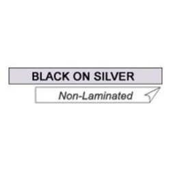 Brother® M-921 Black-On-Silver Tape, 0.38" x 26.2'