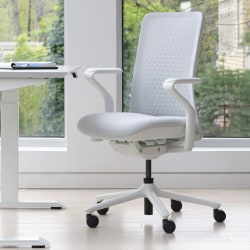 Branch Furniture Verve Seating Ergonomic Fabric Mid-Back Task Chair, Mist