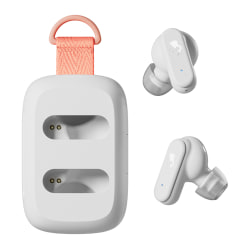 Skullcandy Dime 3 True Wireless Bluetooth® Earbuds With Microphone And Charging Case, Bone/Orange Glow, S2DCW-R951