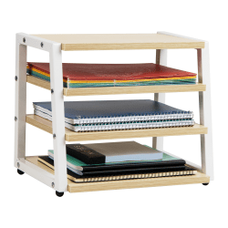 Mind Reader 4-Tier Desk Organizer, 12"H x 10-1/2"W x 14-1/2"D, White