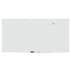WorkPro™ Magnetic Glass Unframed Dry-Erase Whiteboard, 96" x 48", White