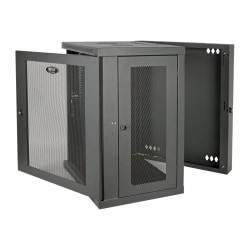 Tripp Lite 15U Wall Mount Rack Enclosure Server Cabinet Hinged Wallmount - Rack cabinet - wall mountable - black - 15U - 19"