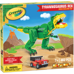 Brickcraft Crayola Tyrannosaurus Rex Dinosaur Brick Building Set, Set Of 462 Pieces