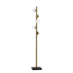 Adesso® Doppler LED Tree Lamp, 65"H, White Shade/Black Base