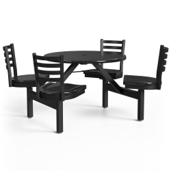 Palmer Hamilton Covey Outdoor Cluster Table With 4 Seats, 29" x 54", Obsidian