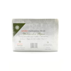 Shizen Design Professional-Grade Watercolor Paper, Clean Edges, 5" x 7", 100% Recycled, Pack Of 100 Sheets