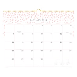 Cambridge® Work-Style Monthly Wall Calendar, Large, 14 7/8" x 11 7/8", Pink, January to December 2018 (CRM20827-18)