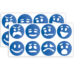 Roylco Emotion Token Stencils, 8 Per Pack, Set Of 2 Packs