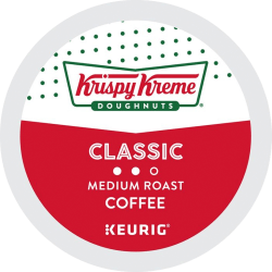 Krispy Kreme Doughnuts® Single-Serve Coffee K-Cup® Pods, Smooth Medium Roast, Carton Of 24