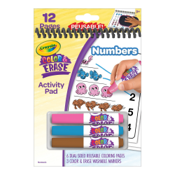 Color & Erase Reusable Activity Pad, Numbers