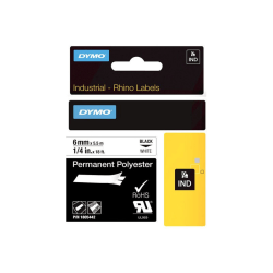 DYMO® Black on White ID Labels, LJ7448