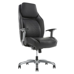 Shaquille O'Neal™ Zephyrus Ergonomic Bonded Leather High-Back Executive Office Chair, Black