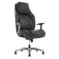 Shaquille O'Neal™ Zephyrus Ergonomic Bonded Leather High-Back Executive Chair, Black