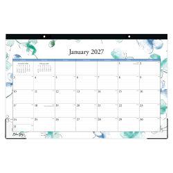 2027 Blue Sky Lindley Monthly Desk Pad Planning Calendar, 17x11, 0%, Lindley Theme, Jan-Dec, RY27