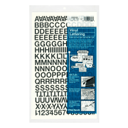 Chartpak Pickett Vinyl Letters and Numbers, 1/2", Black