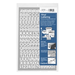 Chartpak Pickett Vinyl Letters And Numbers, 1/2", White