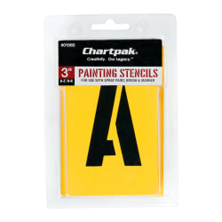 Chartpak Pickett Painting Stencils, Numbers/Letters, 3"