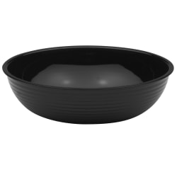 Cambro Camwear Round Ribbed Bowls, 10", Black, Set Of 12 Bowls