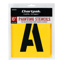 Chartpak Pickett Painting Stencils, Numbers/Letters, 6"