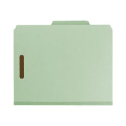 Smead® Pressboard Colored Classification Folders, Letter Size, Gray/Green, Box Of 10 Folders