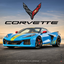 2025 Willow Creek Press Mini Wall Calendar, 7" x 7", Corvette, January 2025 To December 2025, 45718
