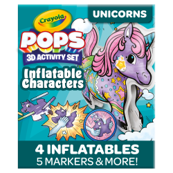 Bring unicorns to life with Unicorn Pops 3D Inflatable Characters! Color, decorate, and inflate for magical fun. Makes a great unicorn gift for kids.