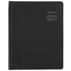 2024-2025 AT-A-GLANCE® Academic Contemporary Weekly/Monthly Large Planner, 8-1/4" x 11", Black, July to June