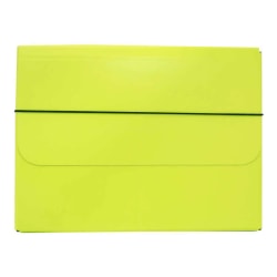 JAM Paper® Portfolio Carrying Case With Elastic Band, Lime Green