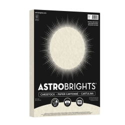 Astrobrights® Specialty Parchment Card Stock, Natural, Letter (8.5" x 11"), 65 Lb, Pack Of 100