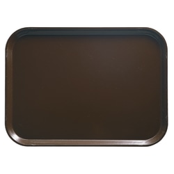 Cambro Camtray Rectangular Serving Trays, 14" x 18", Brazil Brown, Pack Of 12 Trays