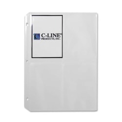 C-Line 35mm Ring Binder Photo Storage Pages - 3-1/2 x 5 - Clear, Top loading, 11-1/4 x 8-1/8, 50/BX, 52584