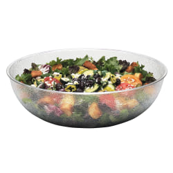 Cambro Camwear Round Pebbled Bowls, 15", Clear, Set Of 4 Bowls