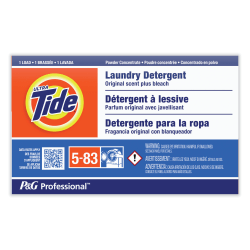 Tide Professional Powder Laundry Detergent Plus Bleach, Original Scent, 1.4 Oz, Carton Of 156 Boxes