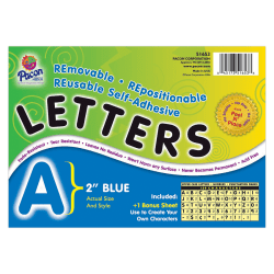 Pacon® Self-Adhesive Letters, 2", Blue, Pack Of 159