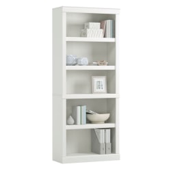 Realspace® 72"H 5-Shelf Bookcase, Arctic White