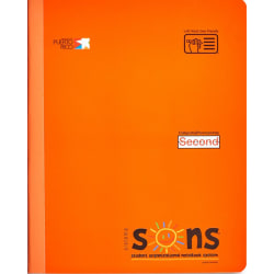 SONS System Second Notebooks, 9-3/4" x 7-1/2", 1 Subject, Primary Rule, 200 Sheets, Orange