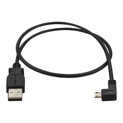 StarTech.com Micro-USB Charge-and-Sync Cable M/M - Left-Angle Micro-USB - 24 AWG - 0.5 m - 1.64 ft USB Data Transfer Cable for Tablet, Notebook, Phone - First End: 1 x Type A Male USB - Second End: 1 x Type B Male Micro USB - 60 MB/s - Shielding